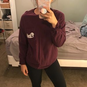 Maroon campus pullover from Pink